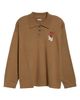 Bode Bode Cowboy Appliqué Merino Wool Polo Sweater - 5