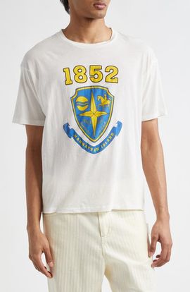 Bode Bode Crest Boxy Graphic T-Shirt