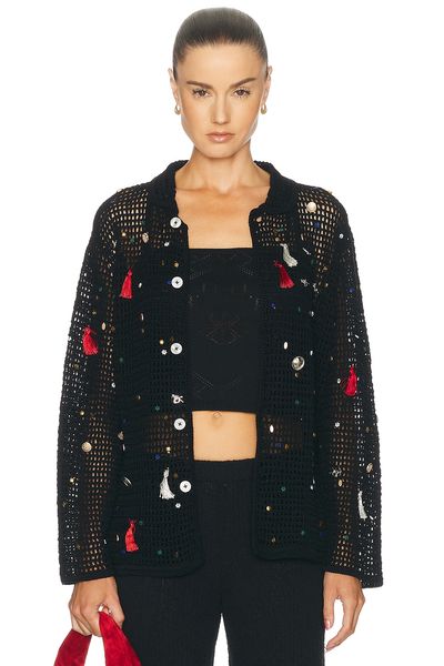 BODE BODE Crochet Charm Shirt