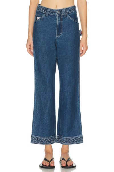 BODE BODE Embroidered Knolly Brook Straight Leg