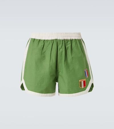 Bode Bode Euro appliquÃ© cotton shorts