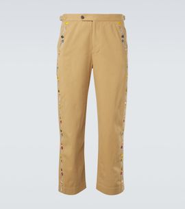 Bode Bode Feather Runner cotton straight pants