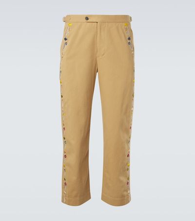 Bode Bode Feather Runner cotton straight pants