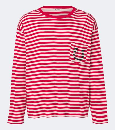 Bode Bode Horseshoe striped cotton jersey T-shirt