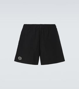 Bode Bode Logo cotton twill Bermuda shorts