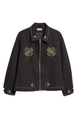 Bode Bode Lucky Draw Embroidered Cotton Twill Jacket