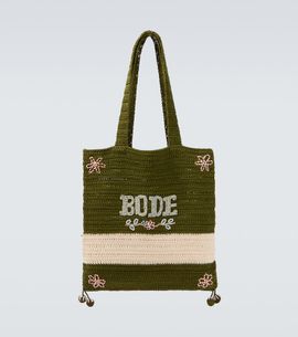 Bode Bode Marsh beaded crochet tote bag