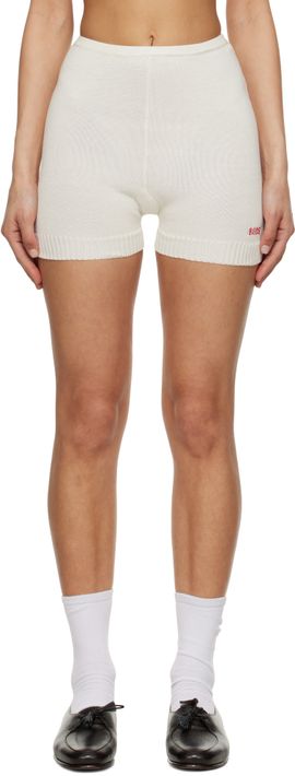Bode Bode Off-White Meringue Shorts