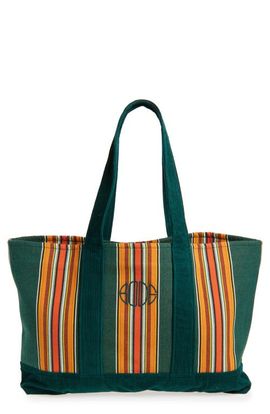 Bode Bode Parakeet Stripe Canvas & Corduroy Tote