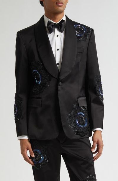 Bode Bode Poppy Shawl Collar Wool Suit Jacket