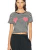 BODE BODE Rib Stripe Heart Tee - 1