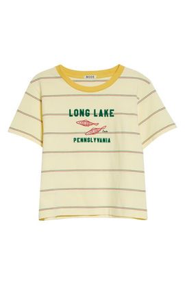 Bode Bode Summertime Stripe Cotton T-Shirt