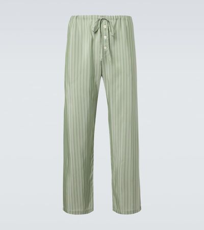 Bode Bode Sylvan striped silk straight pants