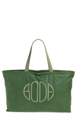 Bode Bode Waxed Cotton Zip Tote