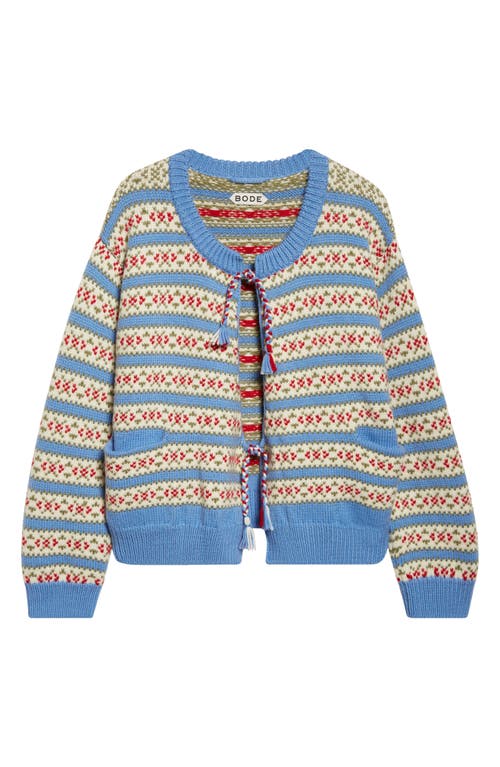 Bode Bode Wedgewood Virgin Wool Cardigan