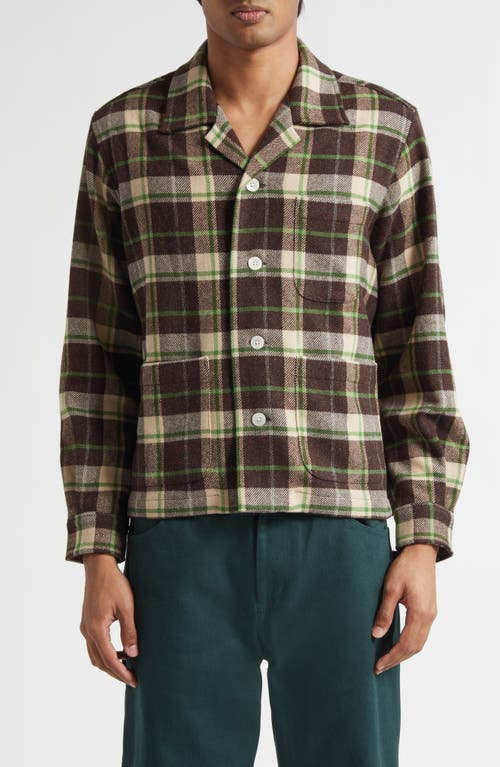 Bode Bode Woodcrest Plaid Wool Flannel Overshirt
