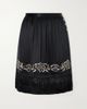 BODE Phantasm fringed embroidered silk-satin mini skirt - 1