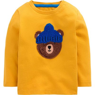 Boden Boden Appliqué Long Sleeve Cotton T-Shirt