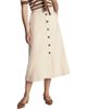 Boden Boden Button Front Denim Midi Skirt - 1