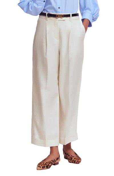 Boden Boden Chiswick Crop Linen Pants