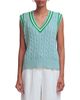 Boden Boden Maeve Cable Knit V-Neck Sweater Vest - 1