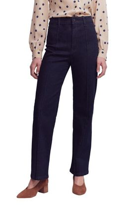 Boden Boden Pintuck High Waist Straight Leg Jeans