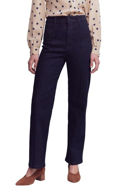 Boden Boden Pintuck High Waist Straight Leg Jeans