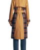 Boden Boden Plaid Accent Double Breasted Cotton Trench Coat - 2