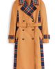 Boden Boden Plaid Accent Double Breasted Cotton Trench Coat - 3