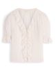 Boden Boden Ruffle V-Neck Lace Top - 3