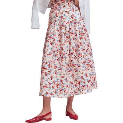 Boden Boden Valentina Linen Midi Skirt