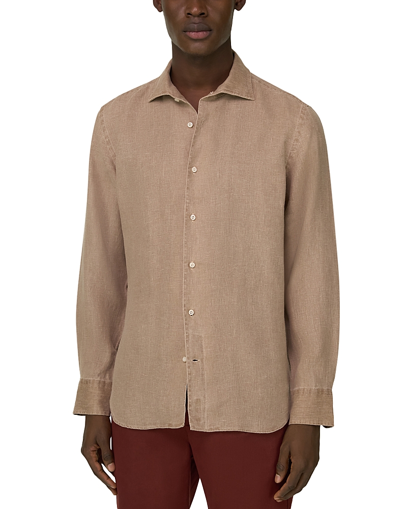 Boggi Milano Boggi Milano Bowling Collar Linen Shirt