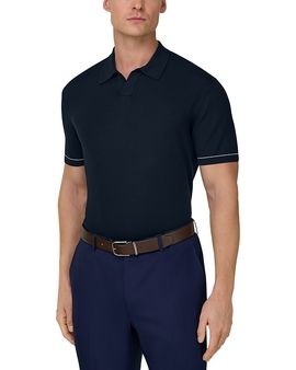 Boggi Milano Boggi Milano Cotton Crepe Knit Polo Shirt