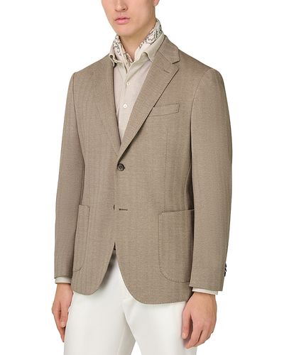 Boggi Milano Boggi Milano Herringbone Regular Fit Blazer