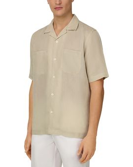 Boggi Milano Boggi Milano Linen Camp Collar Shirt