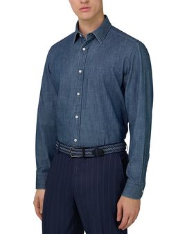 Boggi Milano Boggi Milano Regular Fit Cotton Denim Shirt