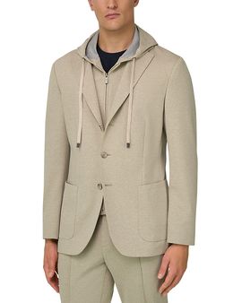 Boggi Milano Boggi Milano Regular Fit Jacket & Removable Drawstring Hoodie