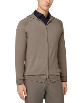 Boggi Milano Boggi Milano Superfine Full Zip Knit Hoodie