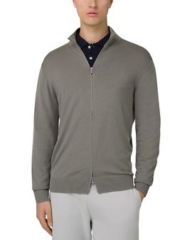 Boggi Milano Boggi Milano Superfine Full Zip Merino Wool Jumper