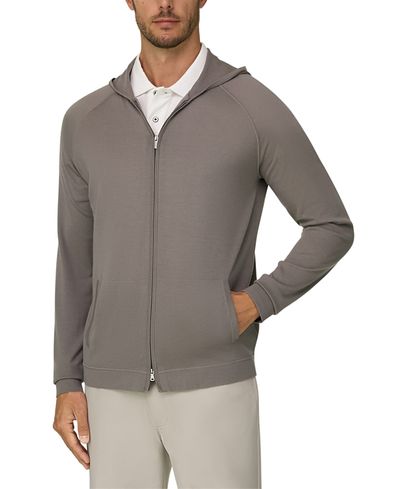 Boggi Milano Boggi Milano Superfine Merino Knitted Sweatshirt Full-Zip Hoodie