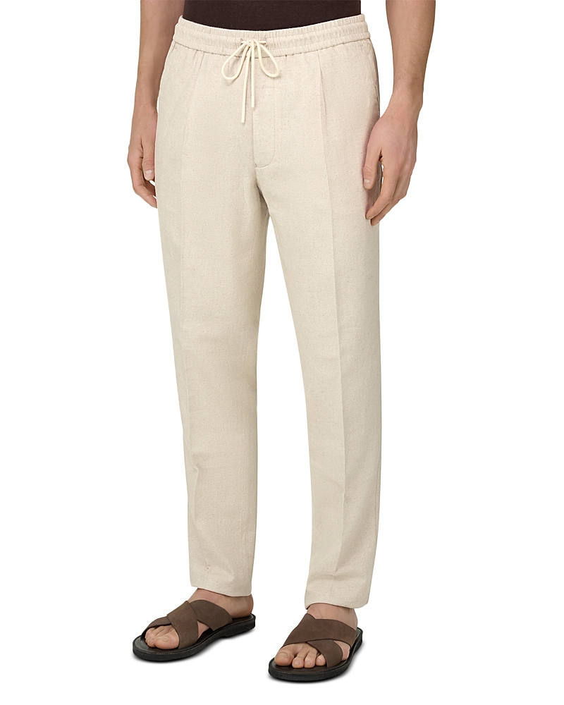 Boggi Milano Boggi Milano Tapered Fit Diagonal Texture Drawstring Trousers