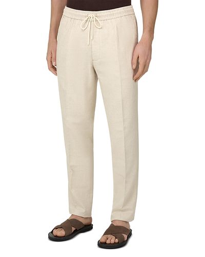 Boggi Milano Boggi Milano Tapered Fit Diagonal Texture Drawstring Trousers