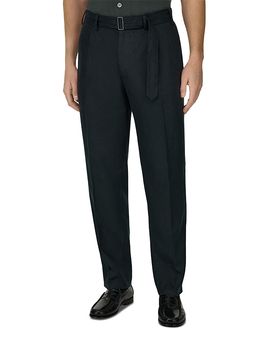 Boggi Milano Boggi Milano Tapered Fit Linen Belt Trousers