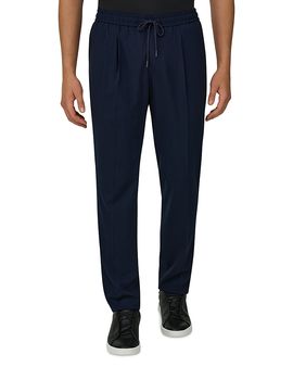 Boggi Milano Boggi Milano Tapered Fit Seersucker Wool Stretch Trousers