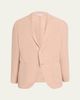 Boglioli Men's Linen and Wool Herringbone Single-Breasted Blazer - 1
