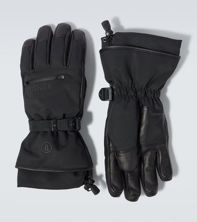 Bogner Bogner Adriano leather-trimmed ski gloves
