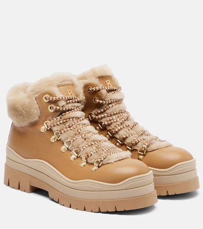 Bogner Bogner Arosa leather and shearling ankle boots