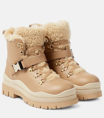 Bogner Bogner Arosa shearling-trimmed leather boots