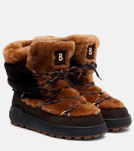 Bogner Bogner Chamonix shearling and suede snow boots