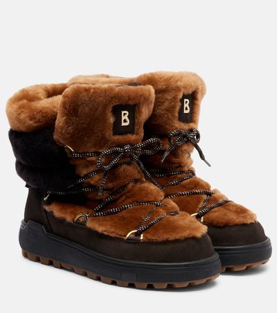 Bogner Bogner Chamonix shearling and suede snow boots